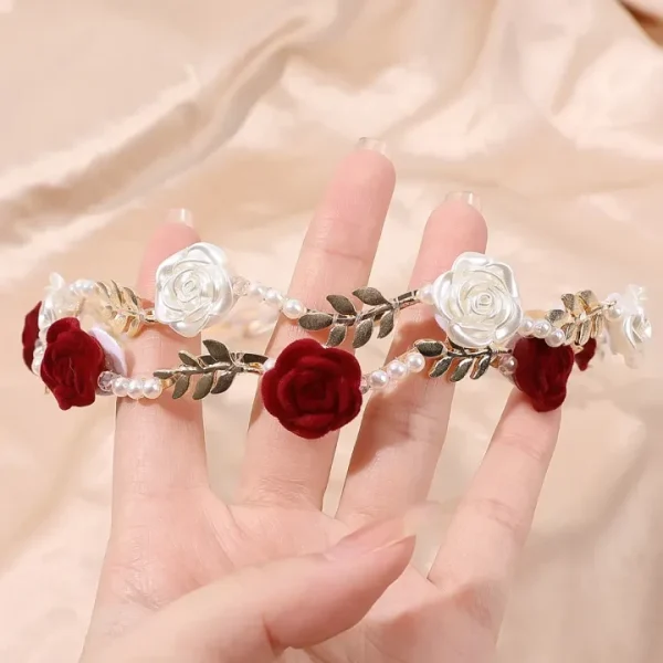 Elegant Rose Vine Headband | Bridal Hair Accessory - Image 3