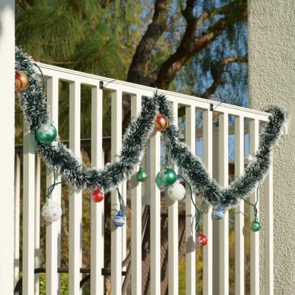 200Cm Christmas Tinsel Garland | Madder Flower Ribbons - Image 3