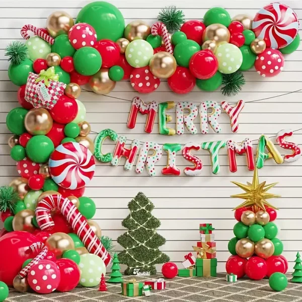 Merry Christmas Alphabet Balloons | Festive Christmas Decor