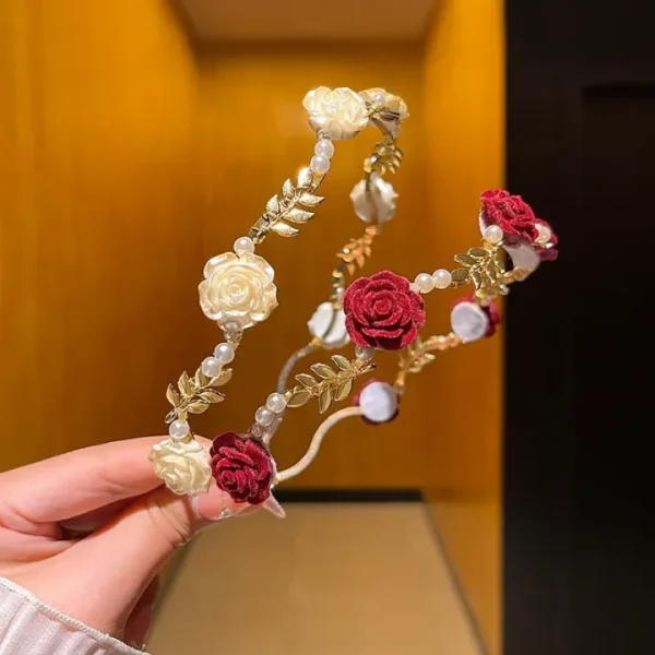 Elegant Rose Vine Headband | Bridal Hair Accessory