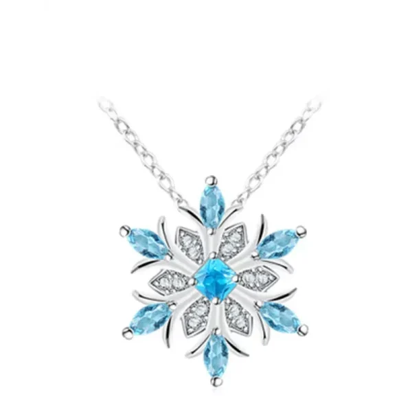 Elegant Blue Snowflake Jewelry | Crystal Zircon Jewelry - Image 2