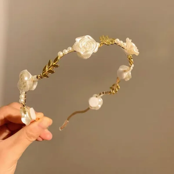 Elegant Rose Vine Headband | Bridal Hair Accessory - Image 4