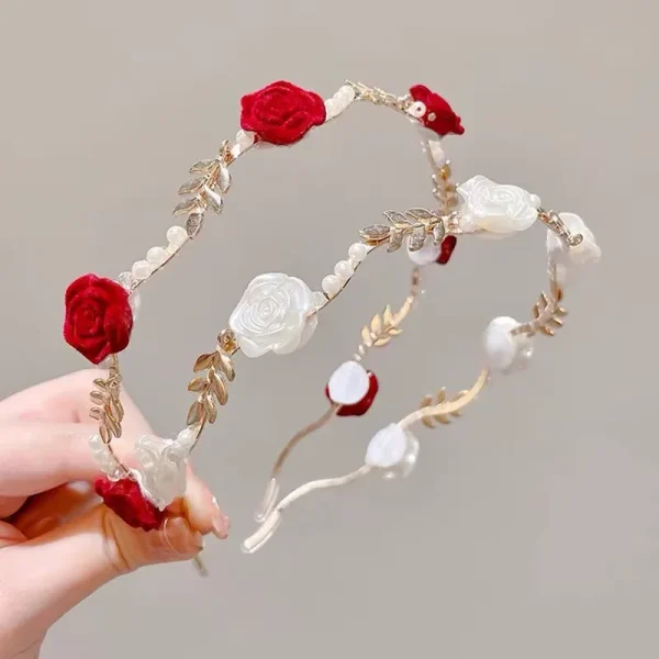 Elegant Rose Vine Headband | Bridal Hair Accessory - Image 5