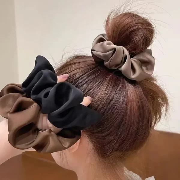 French Silk Scrunchie | Elegant Solid Hair Ties - Image 7