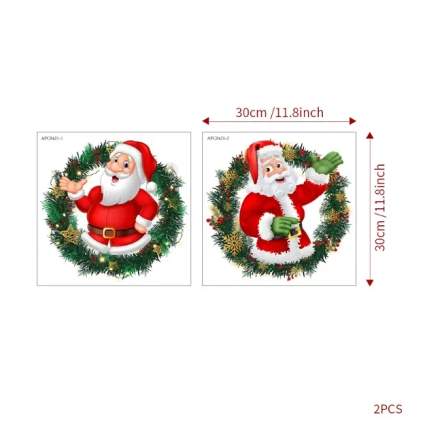 Festive Santa Window Stickers | Christmas Decals Set - Image 3