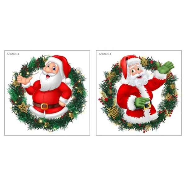 Festive Santa Window Stickers | Christmas Decals Set - Image 2