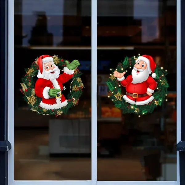 Festive Santa Window Stickers | Christmas Decals Set - Image 4