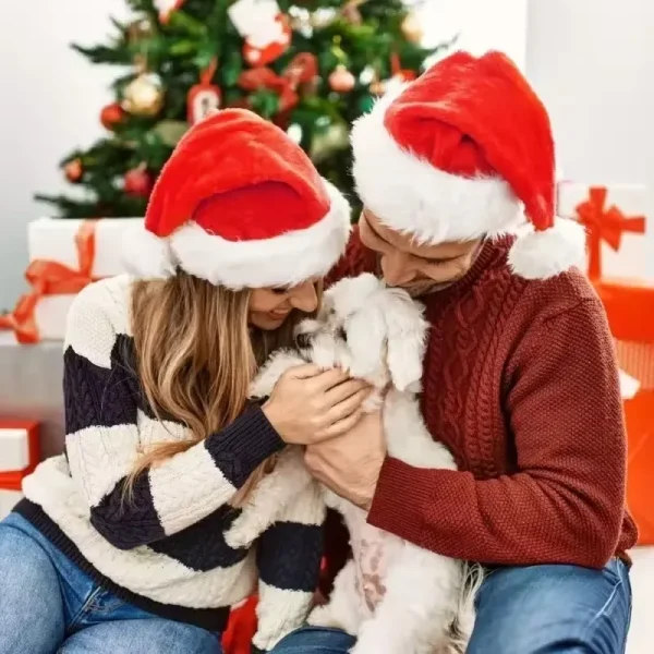 Plush Christmas Santa Hat | Festive Holiday Accessory - Image 3