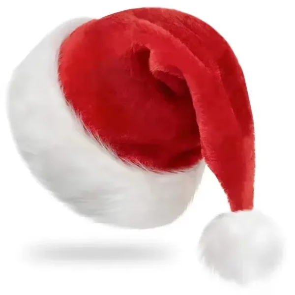 Plush Christmas Santa Hat | Festive Holiday Accessory - Image 6