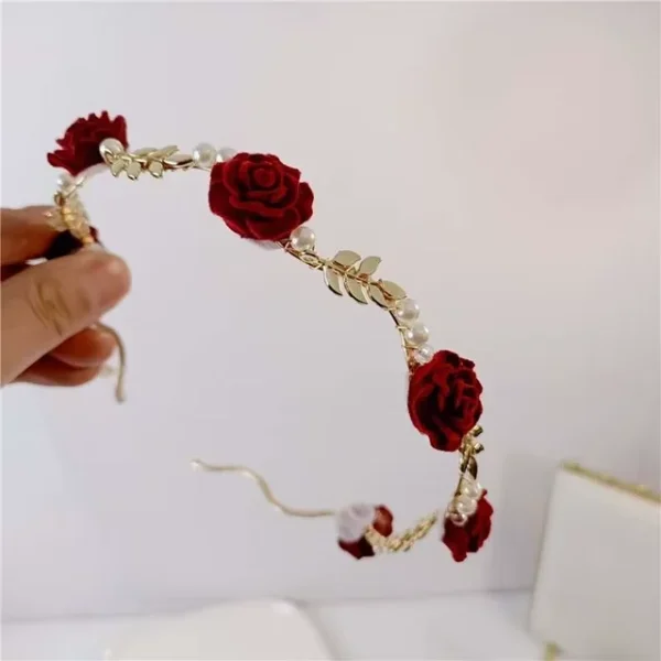 Elegant Rose Vine Headband | Bridal Hair Accessory - Image 2