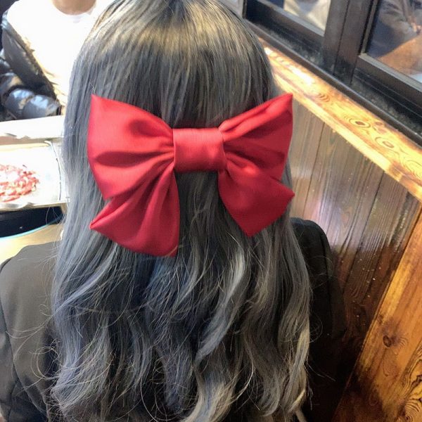 Red Big Bow Hairpin | Stylish Ribbon Hair Clip - Image 5