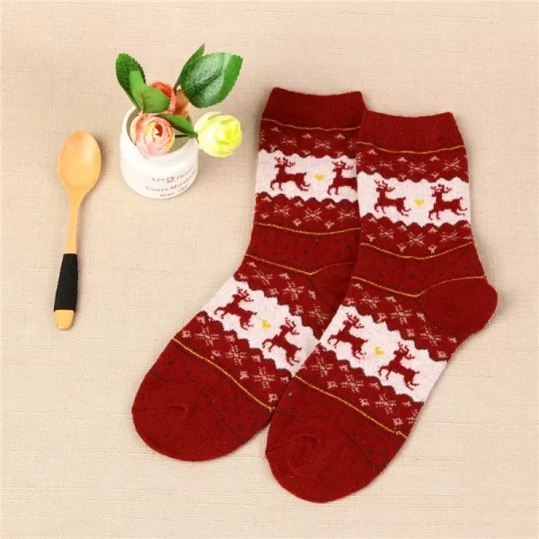 Warm Women’s 3D Striped Christmas Socks | Cozy & Stylish - Image 3