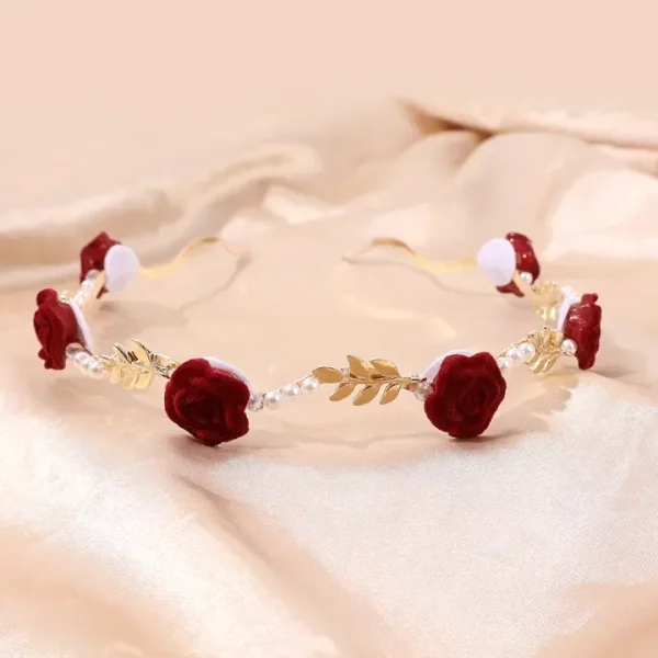 Elegant Rose Vine Headband | Bridal Hair Accessory - Image 7